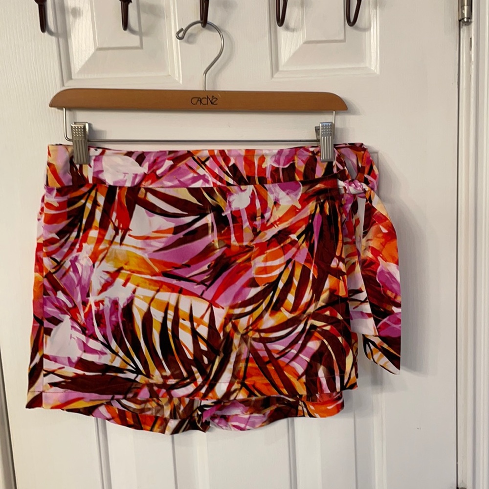 Caché Multicolor Tropical Print Skort